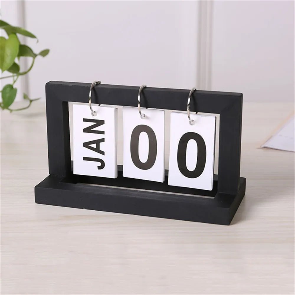 Perpetual Wooden Flip Display Calendar - The House Of BLOC