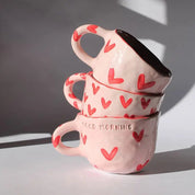 Pink Love Heart Ceramic Coffee Mug - The House Of BLOC