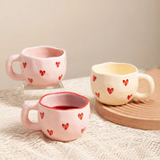 Pink Love Heart Ceramic Coffee Mug - The House Of BLOC