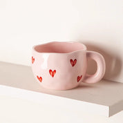Pink Love Heart Ceramic Coffee Mug - The House Of BLOC