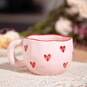 Pink Love Heart Ceramic Coffee Mug - The House Of BLOC