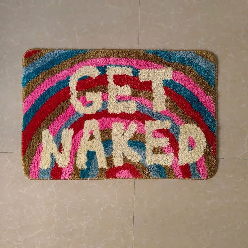 Rainbow 'Get Naked' Tufted Bath Mat - The House Of BLOC
