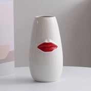 Red Lips Porcelain Vase - The House Of BLOC