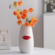 Red Lips Porcelain Vase - The House Of BLOC