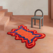 Retro 70's Style Psychedelic Groovy Rug - The House Of BLOC