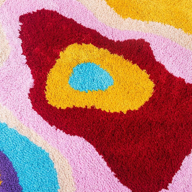 Retro Design Psychedelic Tufted Rug - The House Of BLOC