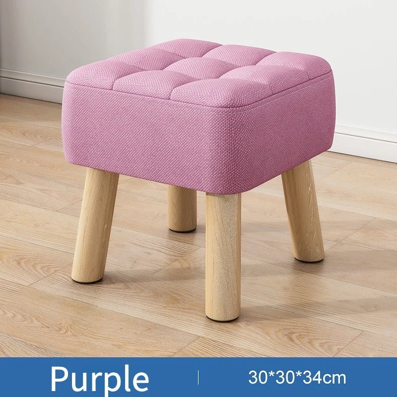 Retro Pastel Coloured Padded Ottoman Stool - The House Of BLOC