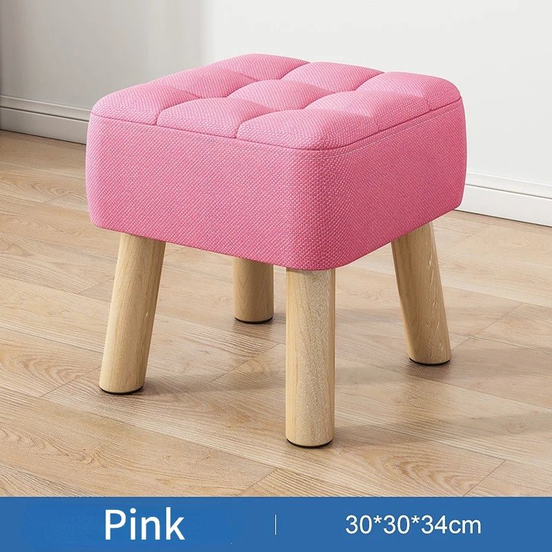 Retro Pastel Coloured Padded Ottoman Stool - The House Of BLOC