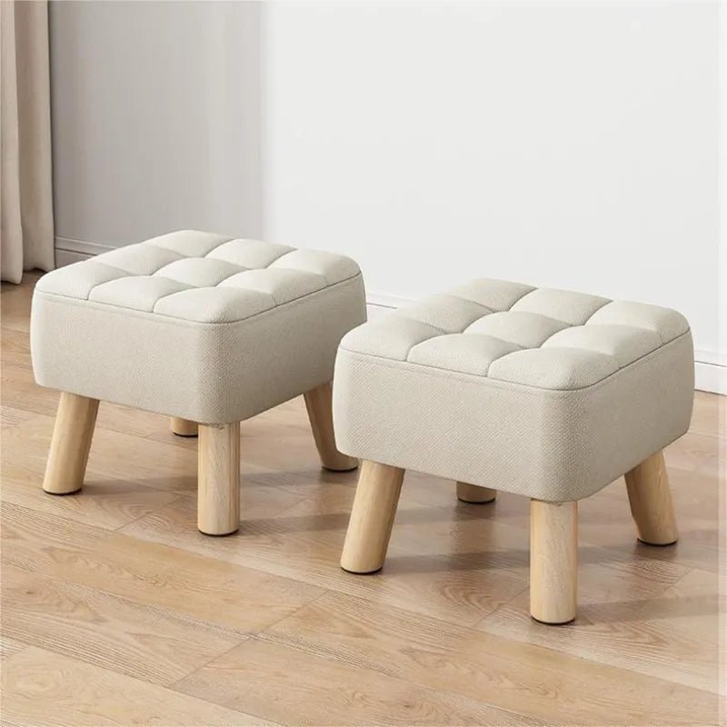 Retro Pastel Coloured Padded Ottoman Stool - The House Of BLOC