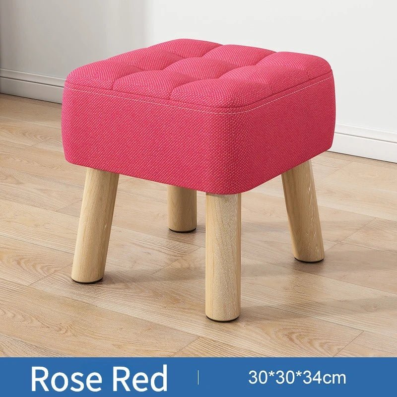 Retro Pastel Coloured Padded Ottoman Stool - The House Of BLOC