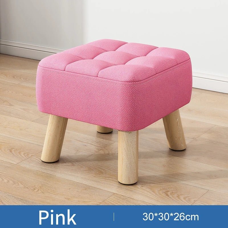 Retro Pastel Coloured Padded Ottoman Stool - The House Of BLOC