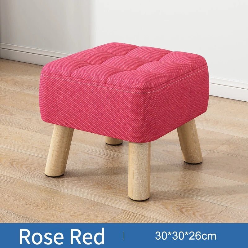 Retro Pastel Coloured Padded Ottoman Stool - The House Of BLOC