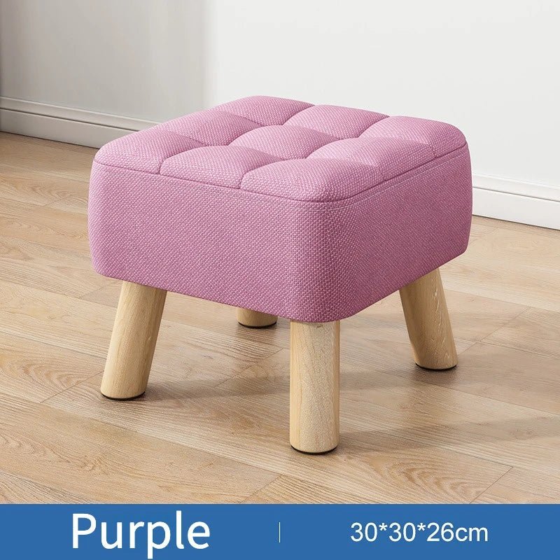 Retro Pastel Coloured Padded Ottoman Stool - The House Of BLOC