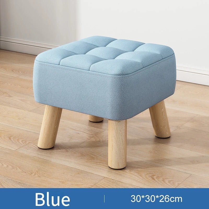 Retro Pastel Coloured Padded Ottoman Stool - The House Of BLOC