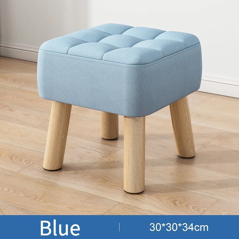 Retro Pastel Coloured Padded Ottoman Stool - The House Of BLOC