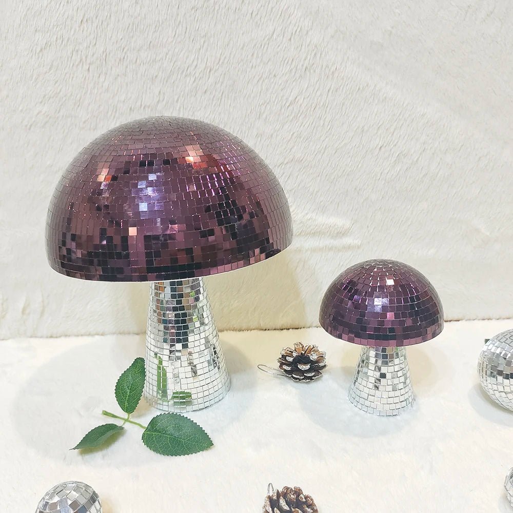 Retro Purple Mushroom Disco Mirror Ball - The House Of BLOC