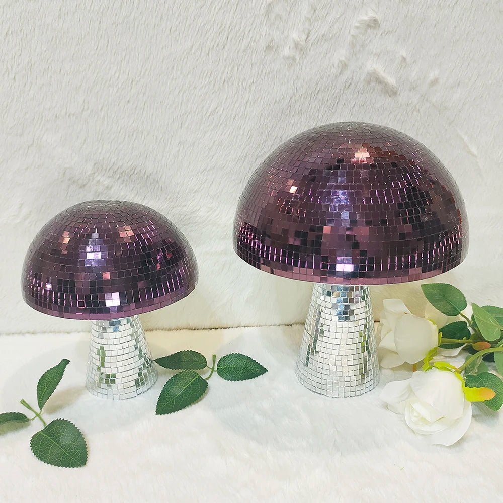 Retro Purple Mushroom Disco Mirror Ball - The House Of BLOC