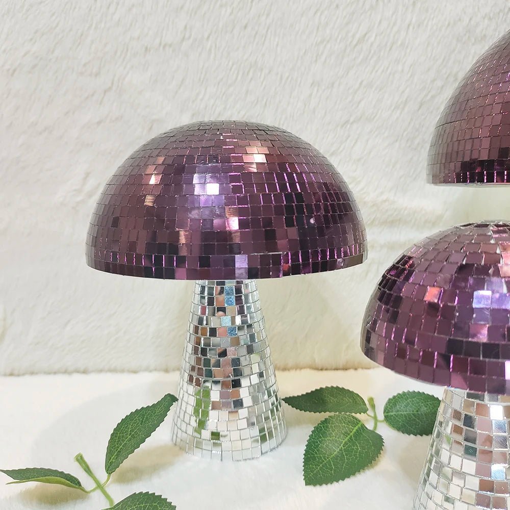 Retro Purple Mushroom Disco Mirror Ball - The House Of BLOC