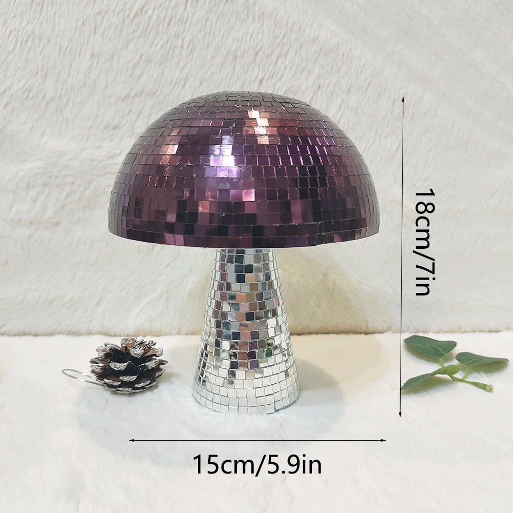 Retro Purple Mushroom Disco Mirror Ball - The House Of BLOC