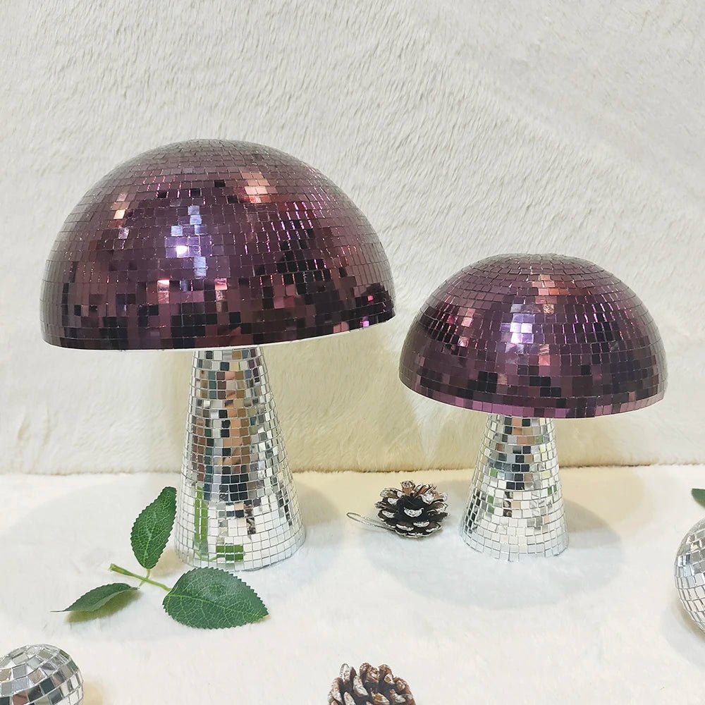 Retro Purple Mushroom Disco Mirror Ball - The House Of BLOC
