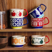Retro Style Colourful Stackable Coffee Mug - The House Of BLOC