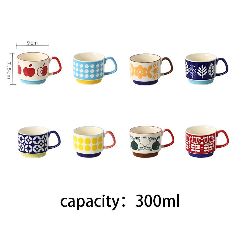 Retro Style Colourful Stackable Coffee Mug - The House Of BLOC