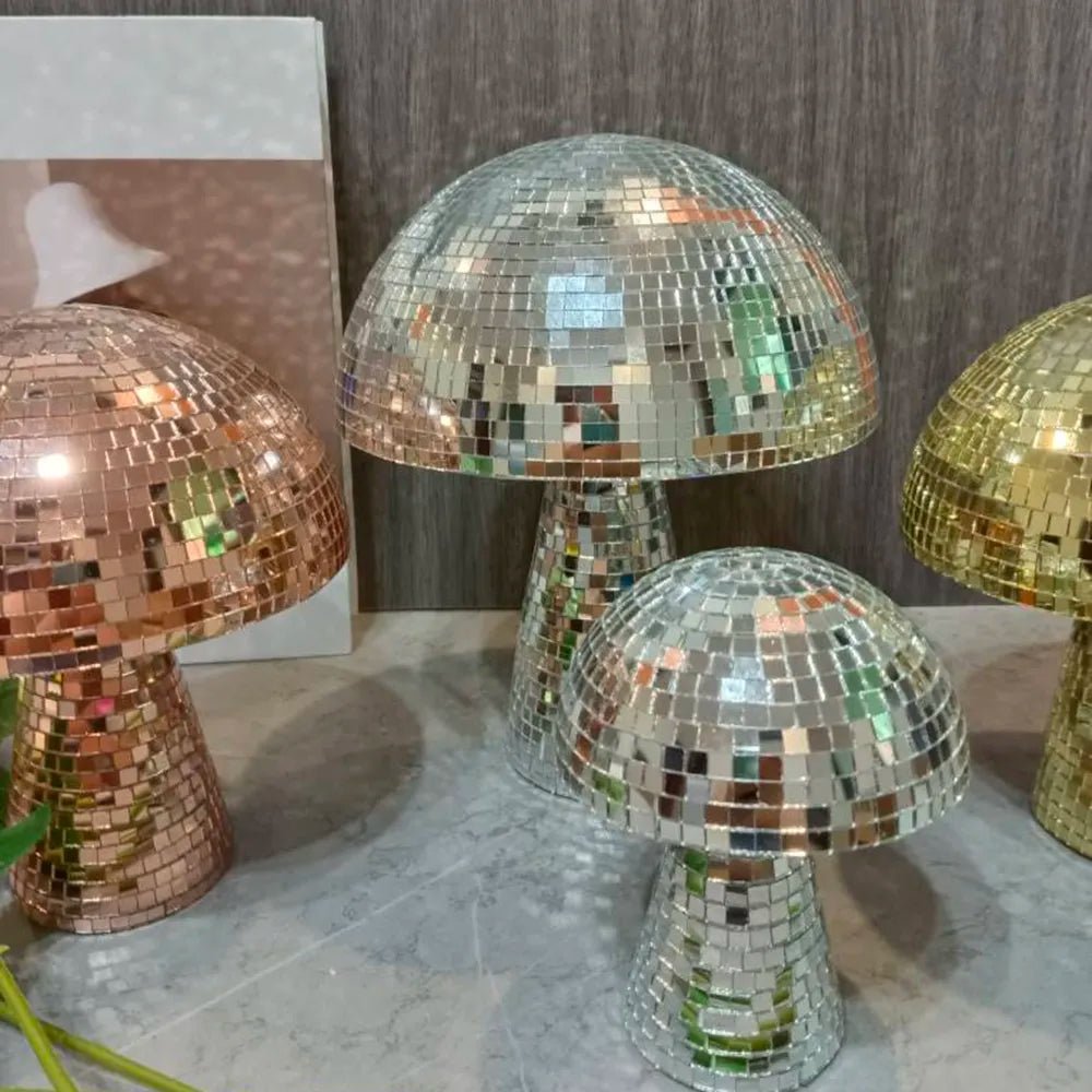 Retro Style Glass Disco Mushroom Decoration - The House Of BLOC