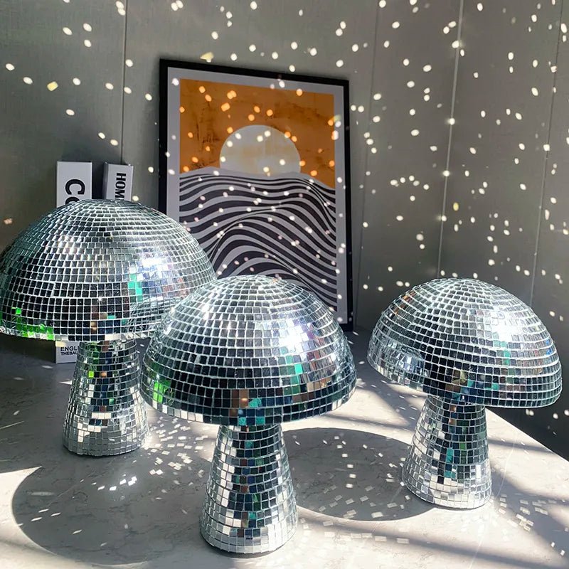 Retro Style Glass Disco Mushroom Decoration - The House Of BLOC