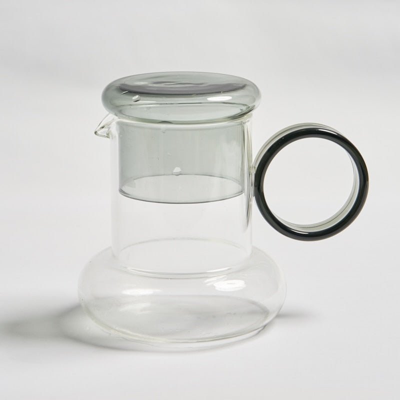 Retro Style Glass Pitcher with Lid & Matching Cup - The House Of BLOC