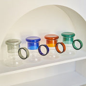 Retro Style Glass Pitcher with Lid & Matching Cup - The House Of BLOC