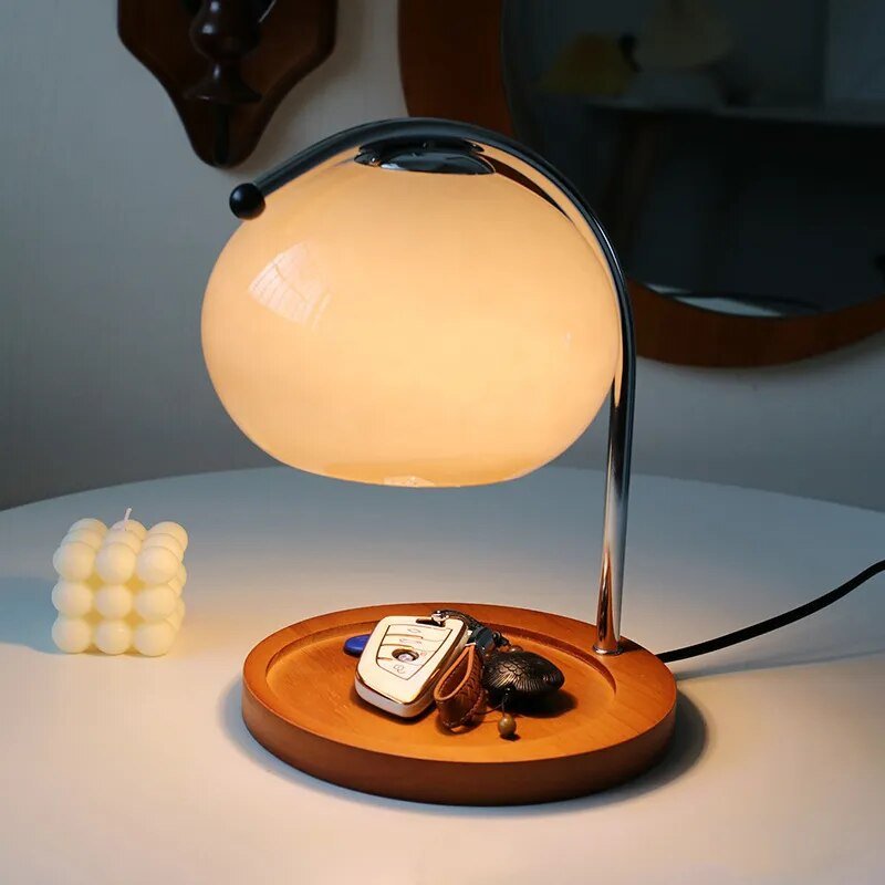 Retro Style Glass Table Lamp With Stand - The House Of BLOC