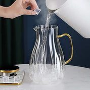 Retro Style Glass Water Jug & Matching Cups Set - The House Of BLOC
