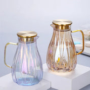 Retro Style Glass Water Jug & Matching Cups Set - The House Of BLOC
