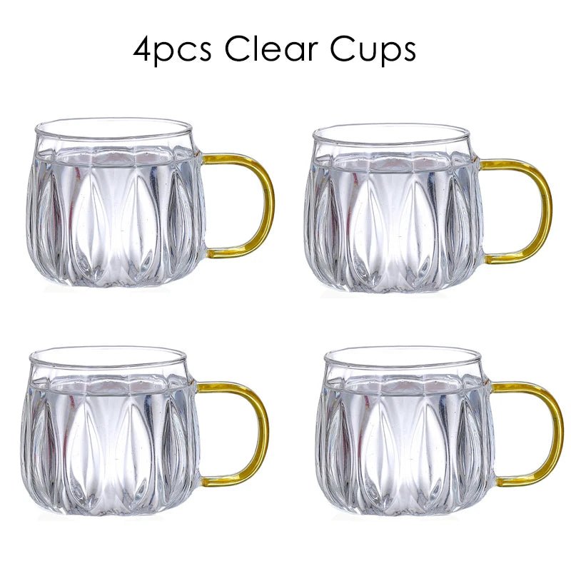 Retro Style Glass Water Jug & Matching Cups Set - The House Of BLOC