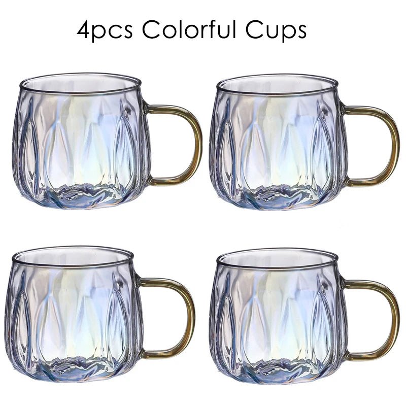 Retro Style Glass Water Jug & Matching Cups Set - The House Of BLOC