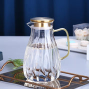 Retro Style Glass Water Jug & Matching Cups Set - The House Of BLOC