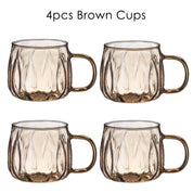 Retro Style Glass Water Jug & Matching Cups Set - The House Of BLOC