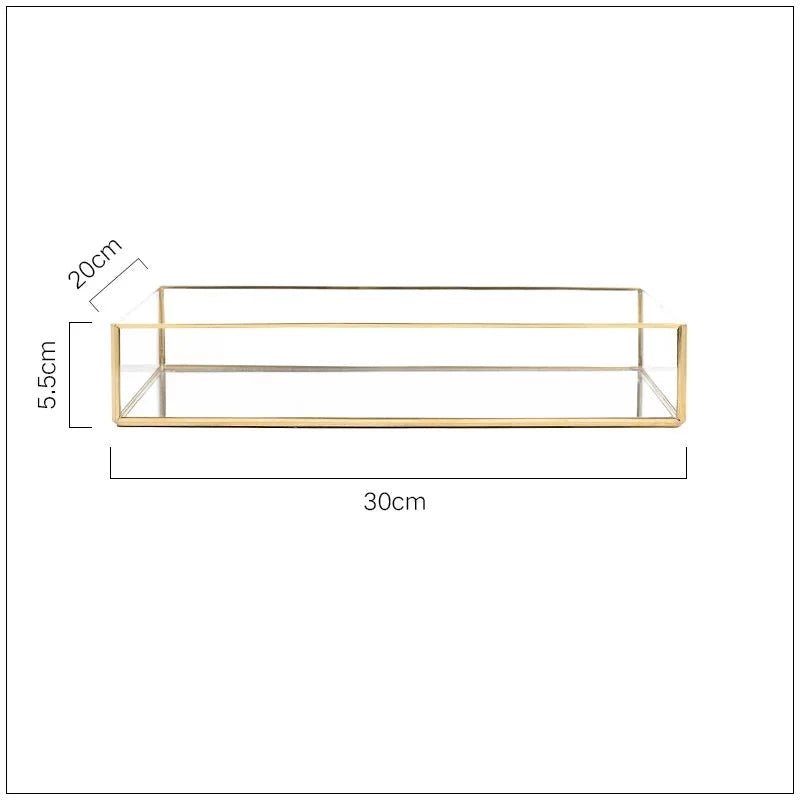 Retro Style Gold & Glass Jewellery Tray - The House Of BLOC