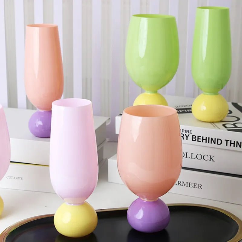 Retro Style Pastel Coloured Tulip Goblet - The House Of BLOC