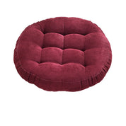 Round Corduroy Solid Tufted Thick Cushion - The House Of BLOC