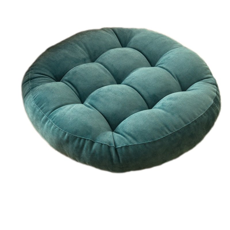 Round Corduroy Solid Tufted Thick Cushion - The House Of BLOC