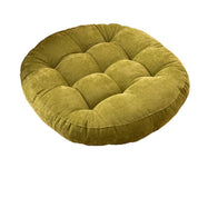 Round Corduroy Solid Tufted Thick Cushion - The House Of BLOC