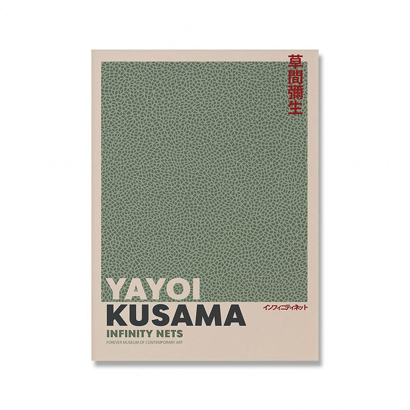 Sage Green Matisse Yayoi Kusama Exhibition Posters - The House Of BLOC