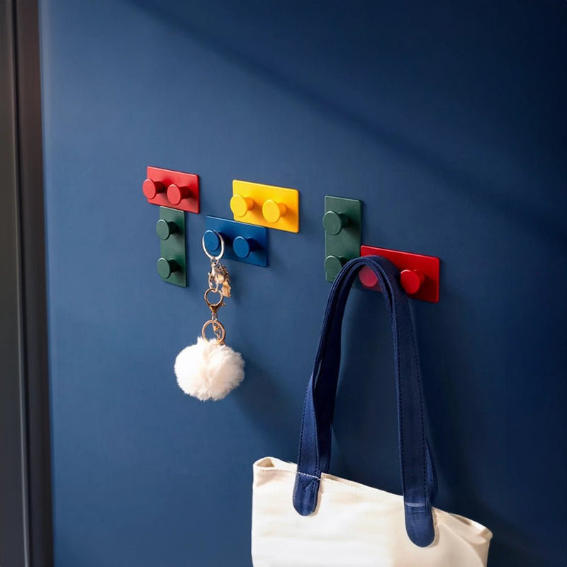 Set Of Four Wall Mounted Hanging Hooks - The House Of BLOC