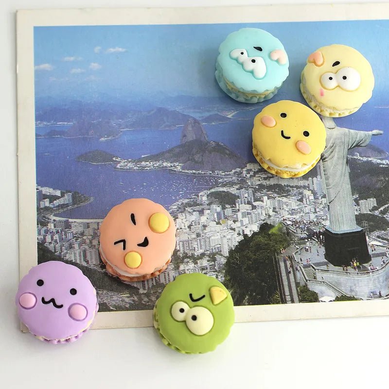 Set of Six Pastel Macaron Shaped Fridge Magnets - The House Of BLOC