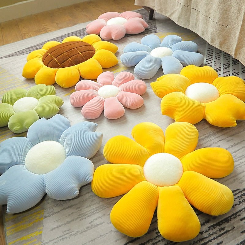 Six Petal Pastel Coloured Flower Cushion - The House Of BLOC