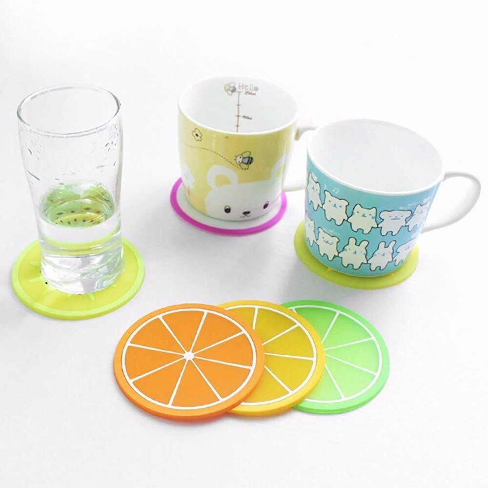 Six Piece Colourful Fruit Shape Coasters - The House Of BLOC