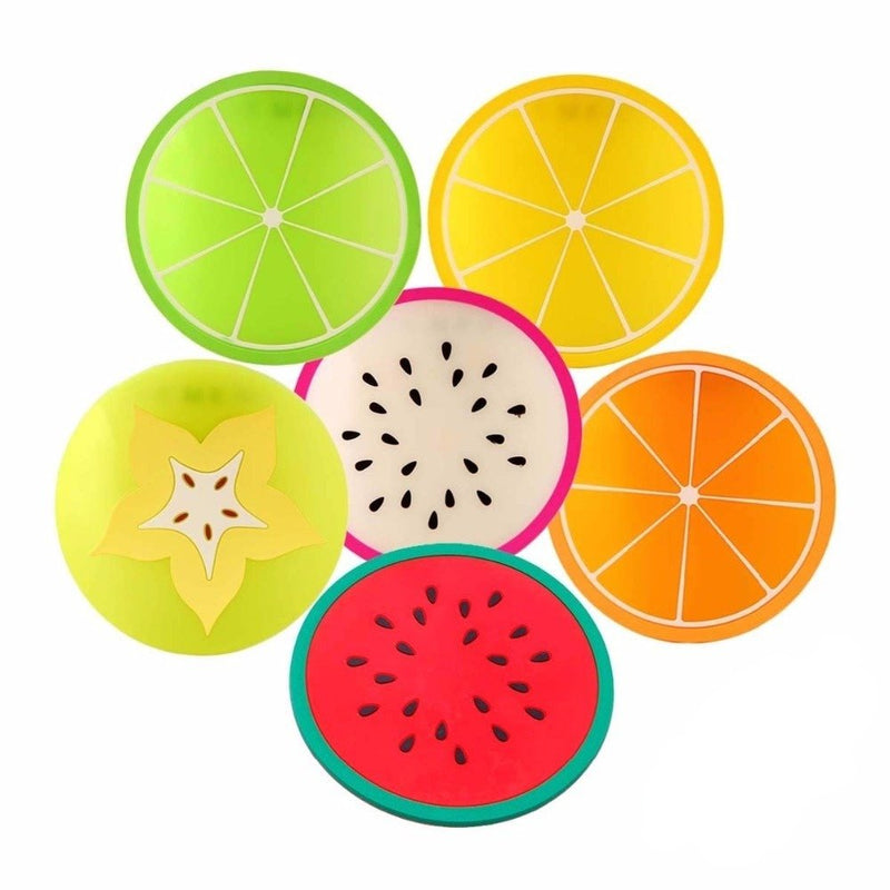 Six Piece Colourful Fruit Shape Coasters - The House Of BLOC