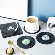 Six Piece Retro Style Vinyl Record Coaster Set - The House Of BLOC