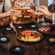 Six Piece Retro Style Vinyl Record Coaster Set - The House Of BLOC